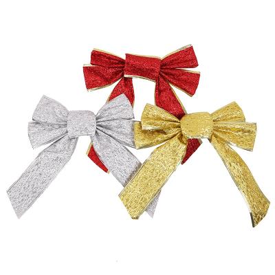 China Christmas Festival Decoration Fashion Family Party Decor Props Sequin Bow Christmas Decoration Supplies for sale