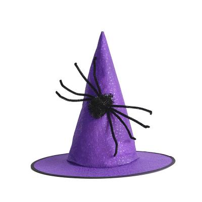 China Halloween Party Factory Wholesale Halloween Party Decoration Prop Spiders Halloween Witch Hats for sale