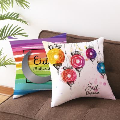 China Peach Skin China Eid Decoration Pillowcases Moon Islam Cheap Ramadan Festival Muslim Decor for sale