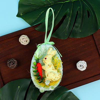 China Cute Multifuction Lanyard Foam Easter Half Egg Home Ornaments Garland Easter Chick Decor Decoration Flower Supplies for sale