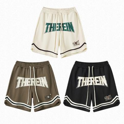 China Anti-wrinkle 2022 spring and summer embroidered basketball shorts loose style basic men's casual slit cropped pants breathable shorts for sale