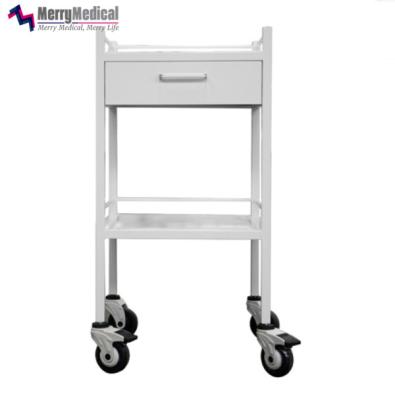 China White Hospital Trolley Single Drawer Powder Coated Hospital Trolley for sale