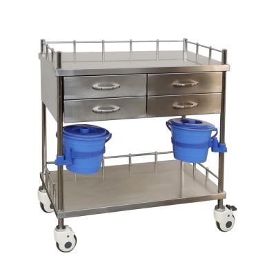 China 4 Drawer Null Instrument Cart With Bucket for sale