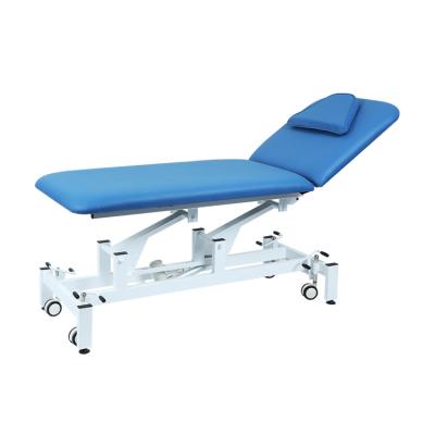 China 2 Section Modern Medical Electric Couch Examination Tables With Brand Motor for sale