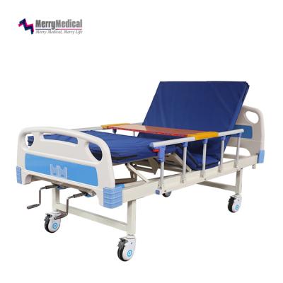 China Home Nursing Centers Height Fixed Patient Bed On Wheels Medical Crank Double Hospital Bed for sale