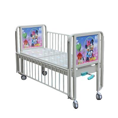 China Hospital Bed Crank Single Hospital Pediatric Bed With Mattress for sale