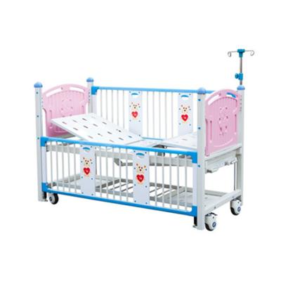 China Hospital Bed Two Crank Pediatric Hospital Bed With IV Rack for sale