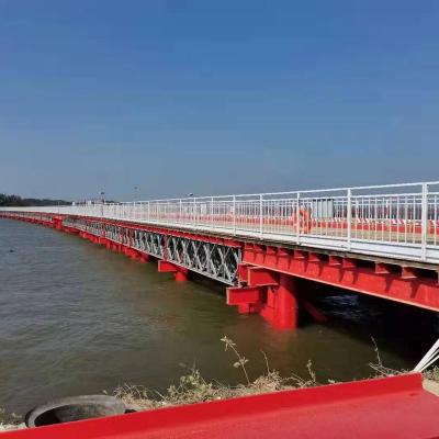 China Steel Structure Bridge Types Of Bailey Steel Super Trusses / Bailey Truss Temporary Bridge Supplier for sale