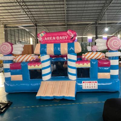 China Outdoor Entertainment Customized factory inflatable candyland candy cane bounce house for sale