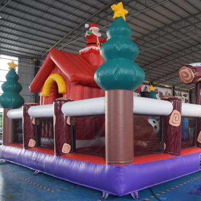 China Outdoor Entertainment best attractive inflatable christmas bounce house for sale