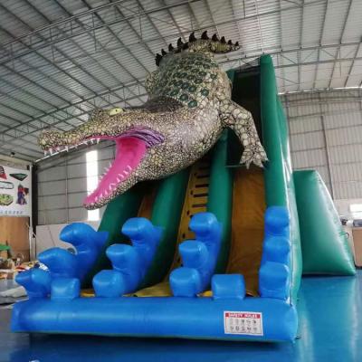 China Outdoor Entertainment crocodile inflatable slide crocodile inflatable water slide for sale