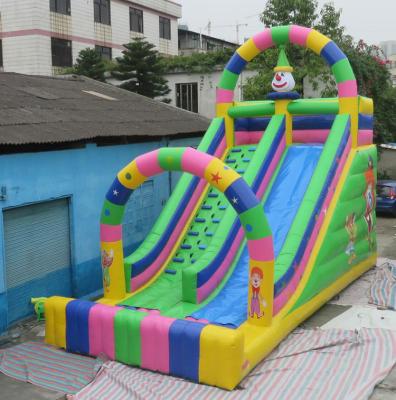 China Outdoor Entertainment outdoor giant clown inflatable adult slide for sale