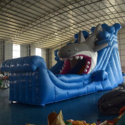 China Outdoor Entertainment shark inflatable commercial slide shark sliding inflatable for sale