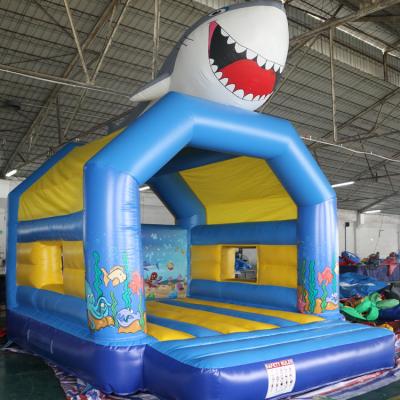 China Outdoor Entertainment shark inflatable bounce house inflatable shark bouncer for sale