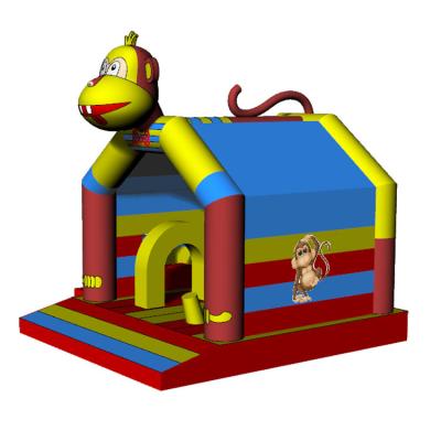 China Outdoor Entertainment inflatable wise jungle monkeys bounce house for sale