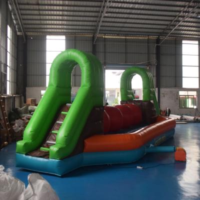 China Outdoor Entertainment inflatable challenge game Wipeout leaps and bounds big red balls inflatable big baller obstacle course for sale