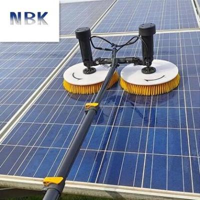 China Solar Photovoltaic High Leverage Solar Panel /Window Cleaning Brush Dual Head Solar Panel Cleaner With Wet And Dry for sale