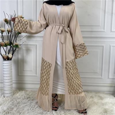 China Islamic Latest Polyester Denim Design With Gold Lace Pattern Black Abaya Women Prayer Muslim Dress Dubai Long Dress Muslim Women for sale