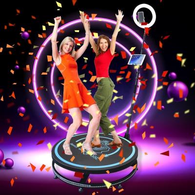 China Portable 4 Person Manual Rotating Accessories Glass Party Led Video Machine Camera 360 Degree Auto Rotating Photo Booth 100cm for sale