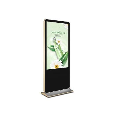 China Hotel Market 55 Movable Standing Billboard 65 Inch Advertising Display Floor Stand Freestanding Digital Signage for sale