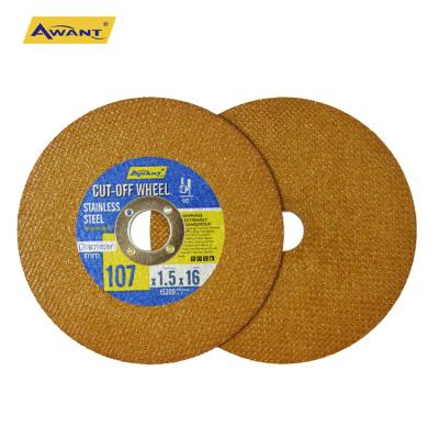 China One Inch 107mm T41 1 Mesh Cutting Wheel 4 Mesh Disc Wheel Cutting Disc Cut Out Wheel For Stainless Steel Iron Metal Economic Awant Yellow for sale