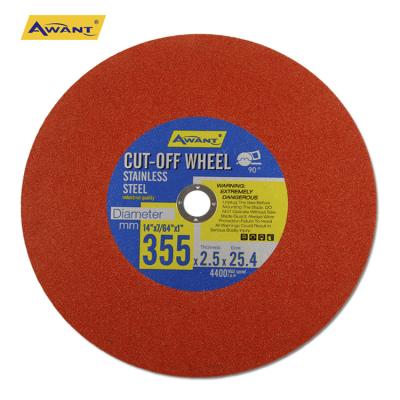 China Cutting Disc 355mm Mesh Stainless Steel 14 Inch T41 Mesh Disc Wheel Cutting Wheel Cut Off Wheel For Iron Metal Economic Awant Red for sale