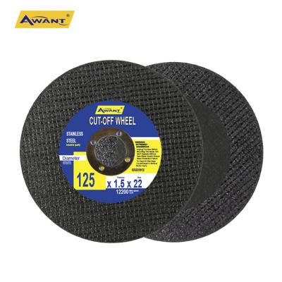 China Two Wheels 5 Mesh Wheels 5 Inch 125mm T41 2 Inch 125mm Disc Wheel Cutter Abrasive Cut Net Disc For Stainless Steel Metal Iron Awant Black for sale