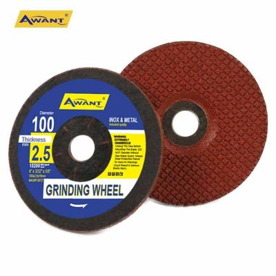 China Aluminum Grinding Wheel 100mm 4 Inch Flexible Grinding Wheel With Metal Stainless Steel Mesh Red T27 For Cast Iron Grit 36 ​​120 Awant for sale