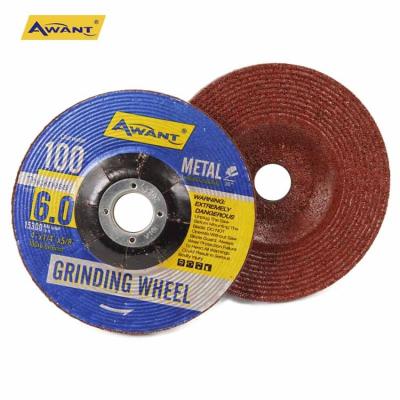 China Aluminum Grinding Wheel Cutting 100mm 4 Inch Grinding Wheel For Metal One Mesh Red T27 Grit 24 80 High Quality Awant for sale