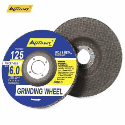 China Metal Grinding Wheels 5 Inch 125mm Aluminum Grinding Wheel For Abrasive Dust 24 80 Awant Inox Mesh Black T27 ZA Cast Iron Two Metal Stainless Steel for sale