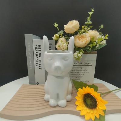 China Nordic wholesale high-end home decoration ceramic cat vases, flowers, artificial plants, ceramic vases for sale