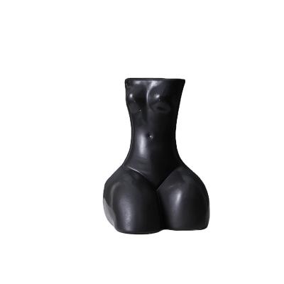 China Modern Creative Sexy Home Decoration Bedroom Legs Humanoid Figure Art Decor Ceramic Flower Vase For Home Decor for sale