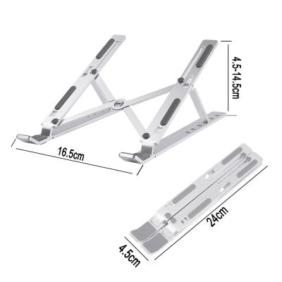 China 2020 New Arrival Adjustable Aluminum Foldable Laptop Macbook Extension (Height) Desk Stand For Notebook Laptop Desk Stand for sale