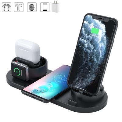 China Wireless Smart Watch 15W Charger Mobile Phone Stand For Samsaung S10 S9 iwatch AirPods Pro Fast Radio Mount Qi Charging Charger Charger for sale