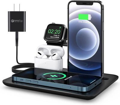 China Multifunctional Radio Charging 6 in 1 Fast Wireless Charger Dock 10w Pad Qi Charging Station Phone Holder Smart Portable Watch for sale