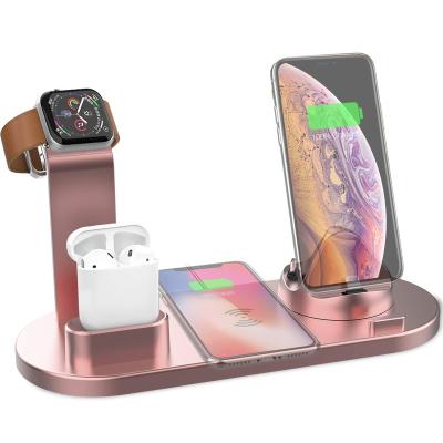 China 4in1 Wireless Multiple Device Dock Multi Device Tablet Charger Charging Station Fast Fast Qi Wireless Charging Stand Compatible For iPhone 11 for sale