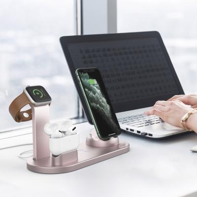 China Universal 3 in 1 Wireless Charger Wireless Charging Dock For Multiple Devices For iPhone Samsung Mobile For Airpods Pro New iWatch for sale