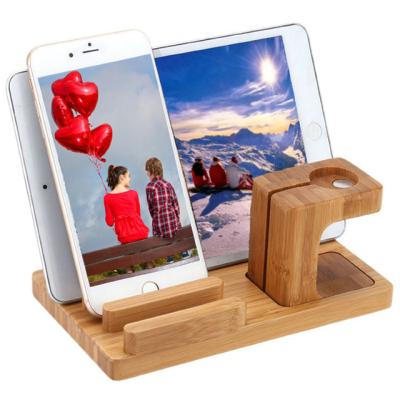 China Multifunctional Wooden Charging Station Docking Charging Station for Apple Watch iPhone and iPad for sale