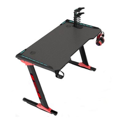 China Wholesale Foldable Ergonomic Gaming Desk Ergonomic PC LED Gaming Desk Custom Gamer Gamer Silla Computer Table for sale