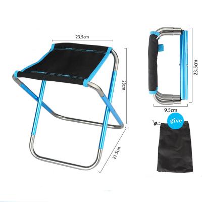 China Wholesale Foldable Camping Stools Easy-carry Outdoor Aluminum Cheap Fishing Folding Chair for sale