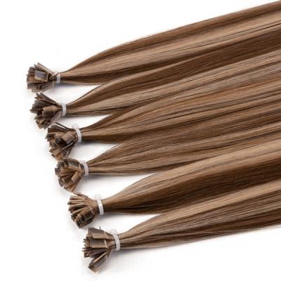 China Soft Stock Pre Bonded Cuticle Aligned Remy Hair Flat Tip Hair Extensions For Woman Te koop