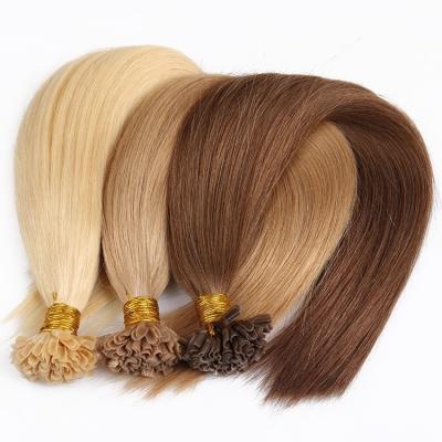 China Free Sample 100% Virgin Human Hair Long Lasting Unprocessed Raw U Tip Hair Extensions In Stock for sale