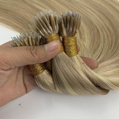 中国 Factory Direct Sale Thick Smooth Soft Ring Human Hair Extensions Virgin/Remy Hair Nano Hair Extensions Nano Silky Smooth 販売のため