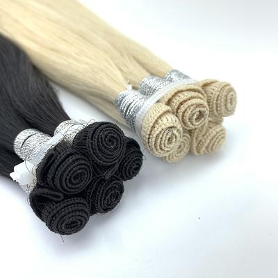 China Soft Widely Used Deep Wave Frontal Hair Extension Hand Tied Hair Weft 100% Hair Extension Sell Well Te koop