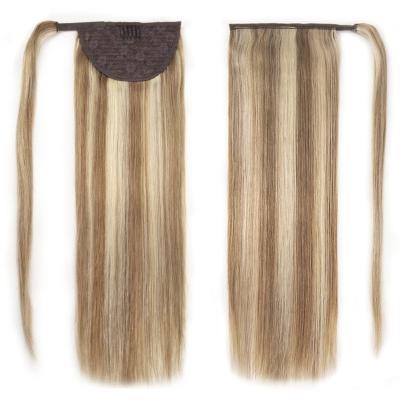 中国 Factory 100% Remy Hair Straight /Curly Hair Ponytail Hair Human Raw Extensions Cuticle Aligned Tangle Free In Stock 販売のため