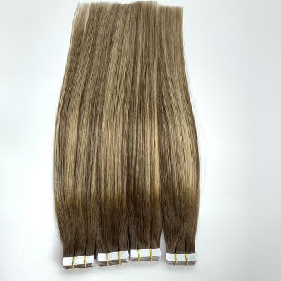 중국 100% European Hair Extensions Piano Ombre Soft Thick Soft Color Double Invisible Tape In Hair 판매용