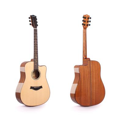 China Solid Manhogany Made In China Economic Best Price 41 Inch All Solid Wood Acoustic Guitar for sale