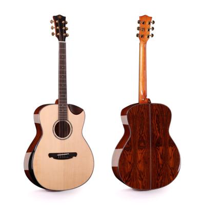 China OEM 41inch Acoustic Solid Height Luster Factory Cedar China Solid Top Guitar for sale