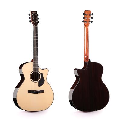 China Wholesale-Strings Steel Folk Student Plywood 6 Rosewood Rosewood Good Quality Acoustic Guitar for sale