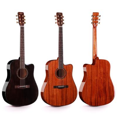 China cheap solid manhogany 41 inch all solid acoustic guitar all wood cheap solid manhogany OEM guitar for sale